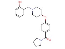 2-({4-[4-(1-pyrrolidinylcarbonyl)phenoxy]-1-piperidinyl}methyl)phenol