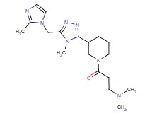N,N-dimethyl-3-(3-{4-methyl-5-[(2-methyl-1H-imidazol-1-yl)methyl]-4H-1,2,4-triazol-3-yl}piperidin-1-yl)-3-oxopropan-1-amine