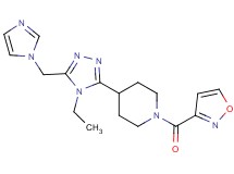 4-[4-ethyl-5-(1H-imidazol-1-ylmethyl)-4H-1,2,4-triazol-3-yl]-1-(isoxazol-3-ylcarbonyl)piperidine