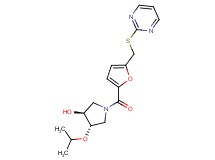 (3S*,4S*)-4-isopropoxy-1-{5-[(pyrimidin-2-ylthio)methyl]-2-furoyl}pyrrolidin-3-ol