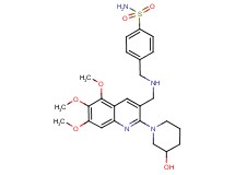 4-[({[2-(3-hydroxy-1-piperidinyl)-5,6,7-trimethoxy-3-quinolinyl]methyl}amino)methyl]benzenesulfonamide