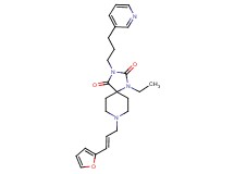 1-ethyl-8-[(2E)-3-(2-furyl)-2-propen-1-yl]-3-[3-(3-pyridinyl)propyl]-1,3,8-triazaspiro[4.5]decane-2,4-dione