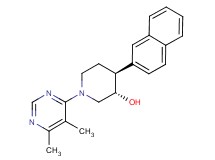 (3S*,4S*)-1-(5,6-dimethylpyrimidin-4-yl)-4-(2-naphthyl)piperidin-3-ol