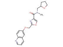 N-methyl-2-[(quinolin-6-yloxy)methyl]-N-(tetrahydrofuran-2-ylmethyl)-1,3-oxazole-4-carboxamide