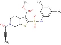 methyl 6-(2-butynoyl)-2-{[(3,5-dimethylphenyl)amino]sulfonyl}-4,5,6,7-tetrahydrothieno[2,3-c]pyridine-3-carboxylate