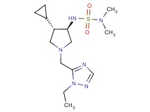 N'-{rel-(3R,4S)-4-cyclopropyl-1-[(1-ethyl-1H-1,2,4-triazol-5-yl)methyl]-3-pyrrolidinyl}-N,N-dimethylsulfamide hydrochloride