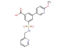 3-(6-methoxypyridin-3-yl)-5-{[(pyridin-2-ylmethyl)amino]sulfonyl}benzoic acid