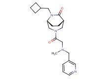 (1S*,5R*)-6-(cyclobutylmethyl)-3-[N-methyl-N-(3-pyridinylmethyl)glycyl]-3,6-diazabicyclo[3.2.2]nonan-7-one