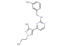 N-(3-methylbenzyl)-4-(3-methyl-1-propyl-1H-pyrazol-4-yl)pyrimidin-2-amine