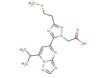 {5-(7-isopropyl[1,2,4]triazolo[1,5-a]pyrimidin-5-yl)-3-[2-(methylthio)ethyl]-1H-1,2,4-triazol-1-yl}acetic acid