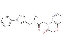 N-methyl-2-(3-oxo-2,3-dihydro-4H-pyrido[3,2-b][1,4]oxazin-4-yl)-N-[(1-phenyl-1H-pyrazol-4-yl)methyl]acetamide
