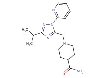 1-[(3-isopropyl-1-pyridin-2-yl-1H-1,2,4-triazol-5-yl)methyl]piperidine-4-carboxamide