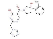 5-{[3-hydroxy-3-(2-methylphenyl)pyrrolidin-1-yl]carbonyl}-2-(1H-1,2,4-triazol-1-ylmethyl)pyrimidin-4-ol