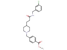 methyl 4-[(4-{3-[(3-chlorobenzyl)amino]-3-oxopropyl}-1-piperidinyl)methyl]benzoate