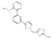 2-methoxy-3-(3-{1-[(5-methyl-1,2,4-oxadiazol-3-yl)methyl]-1H-pyrazol-3-yl}phenyl)pyrazine