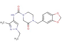4-(1,3-benzodioxol-5-ylmethyl)-N-(1-ethyl-3-methyl-1H-pyrazol-4-yl)-3-oxopiperazine-1-carboxamide