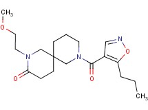 2-(2-methoxyethyl)-8-[(5-propyl-4-isoxazolyl)carbonyl]-2,8-diazaspiro[5.5]undecan-3-one