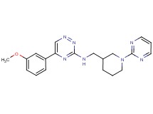 5-(3-methoxyphenyl)-N-{[1-(2-pyrimidinyl)-3-piperidinyl]methyl}-1,2,4-triazin-3-amine