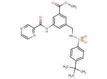methyl 3-({[(4-tert-butylphenyl)sulfonyl]amino}methyl)-5-[(2-pyrazinylcarbonyl)amino]benzoate