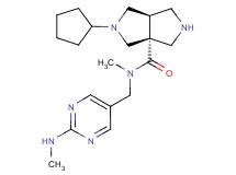 (3aR*,6aR*)-2-cyclopentyl-N-methyl-N-{[2-(methylamino)pyrimidin-5-yl]methyl}hexahydropyrrolo[3,4-c]pyrrole-3a(1H)-carboxamide