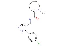 N-{[3-(4-chlorophenyl)-1H-pyrazol-4-yl]methyl}-1-methyl-2-azepanecarboxamide