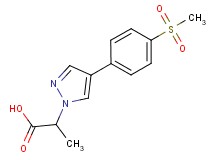 2-{4-[4-(methylsulfonyl)phenyl]-1H-pyrazol-1-yl}propanoic acid