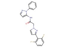 2-[3-(2,6-difluorophenyl)-1H-pyrazol-1-yl]-N-(1-phenyl-1H-pyrazol-5-yl)acetamide