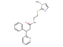 N-{2-[(1-methyl-1H-imidazol-2-yl)thio]ethyl}-3-phenyl-3-pyridin-2-ylpropanamide