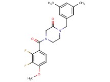 4-(2,3-difluoro-4-methoxybenzoyl)-1-(3,5-dimethylbenzyl)-2-piperazinone