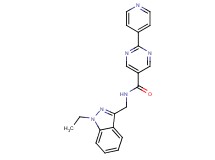 N-[(1-ethyl-1H-indazol-3-yl)methyl]-2-(4-pyridinyl)-5-pyrimidinecarboxamide
