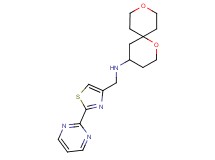 1,9-dioxaspiro[5.5]undec-4-yl[(2-pyrimidin-2-yl-1,3-thiazol-4-yl)methyl]amine
