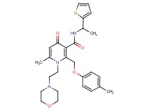 6-methyl-2-[(4-methylphenoxy)methyl]-1-[2-(4-morpholinyl)ethyl]-4-oxo-N-[1-(2-thienyl)ethyl]-1,4-dihydro-3-pyridinecarboxamide