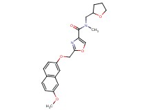 2-{[(7-methoxy-2-naphthyl)oxy]methyl}-N-methyl-N-(tetrahydrofuran-2-ylmethyl)-1,3-oxazole-4-carboxamide
