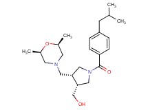 [(3R*,4R*)-4-{[(2R*,6S*)-2,6-dimethylmorpholin-4-yl]methyl}-1-(4-isobutylbenzoyl)pyrrolidin-3-yl]methanol