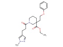 ethyl 1-[3-(1-methyl-1H-pyrazol-4-yl)propanoyl]-3-(2-phenoxyethyl)-3-piperidinecarboxylate