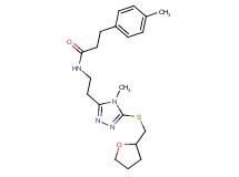 3-(4-methylphenyl)-N-(2-{4-methyl-5-[(tetrahydro-2-furanylmethyl)thio]-4H-1,2,4-triazol-3-yl}ethyl)propanamide