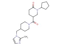 1-cyclopentyl-5-({4-[(2-methyl-1H-imidazol-1-yl)methyl]-1-piperidinyl}carbonyl)-2-piperidinone