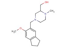 {4-[(6-methoxy-2,3-dihydro-1H-inden-5-yl)methyl]-1-methylpiperazin-2-yl}methanol