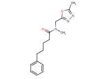N-methyl-N-[(5-methyl-1,3,4-oxadiazol-2-yl)methyl]-5-phenylpentanamide
