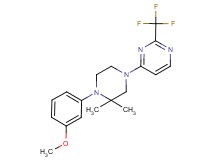 4-[4-(3-methoxyphenyl)-3,3-dimethylpiperazin-1-yl]-2-(trifluoromethyl)pyrimidine
