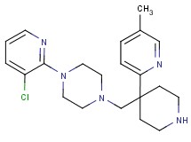 1-(3-chloro-2-pyridinyl)-4-{[4-(5-methyl-2-pyridinyl)-4-piperidinyl]methyl}piperazine dihydrochloride