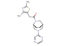(1S*,5R*)-6-[(2,4-dimethyl-1,3-thiazol-5-yl)acetyl]-3-(2-pyrazinyl)-3,6-diazabicyclo[3.2.2]nonane