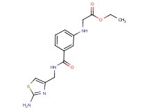 ethyl {[3-({[(2-amino-1,3-thiazol-4-yl)methyl]amino}carbonyl)phenyl]amino}acetate