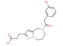 3-{5-[(3-hydroxyphenyl)acetyl]-5,6,7,8-tetrahydro-4H-pyrazolo[1,5-a][1,4]diazepin-2-yl}propanoic acid