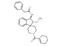 N-[(2R*,3R*)-1'-(1-cyclohexen-1-ylcarbonyl)-2-methoxy-2,3-dihydrospiro[indene-1,4'-piperidin]-3-yl]-2-phenylacetamide