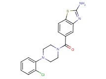 5-{[4-(2-chlorophenyl)-1-piperazinyl]carbonyl}-1,3-benzothiazol-2-amine bis(trifluoroacetate)