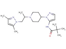 N-(1-{1-[2-(3,5-dimethyl-1H-pyrazol-1-yl)-1-methylethyl]-4-piperidinyl}-1H-pyrazol-5-yl)-2,2-dimethylpropanamide