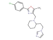1-{[2-(4-chlorophenyl)-5-methyl-1,3-oxazol-4-yl]methyl}-2-[2-(1H-imidazol-1-yl)ethyl]piperidine