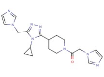 4-[4-cyclopropyl-5-(1H-imidazol-1-ylmethyl)-4H-1,2,4-triazol-3-yl]-1-(1H-imidazol-1-ylacetyl)piperidine