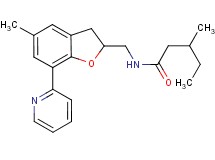 3-methyl-N-{[5-methyl-7-(2-pyridinyl)-2,3-dihydro-1-benzofuran-2-yl]methyl}pentanamide